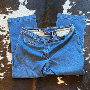 Liz Claiborne Classic Blue Straight Leg Denim Capri